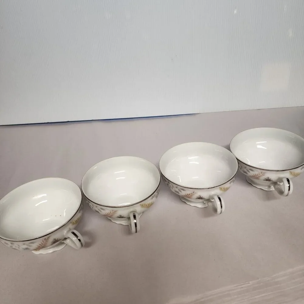 Vintage 1990s Joanne by Fine China of Japan Set of 4 teacups Euc